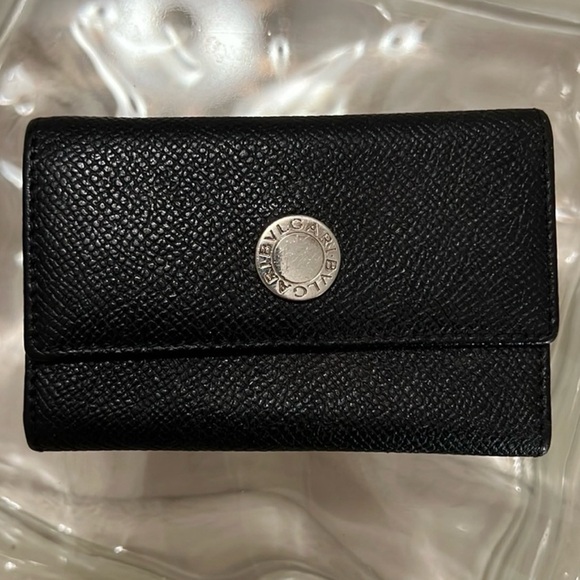 BVLGARI Handbags - Bvlgari Black Leather Key Holder